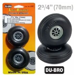 CONJUNTO DE RODA E PNEU LEVE DE 2.3/4 DIÂMETRO 70mm DUBRO 275T (2 PEÇAS)