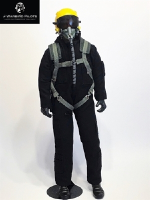 Piloto 1/5 - 1/6 Scale Jet Pilot Black/Yellow 30cm