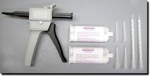 Kit Cola Aeropoxy 1 Pistola Aplicação e 2 Colas Epoxy BVM