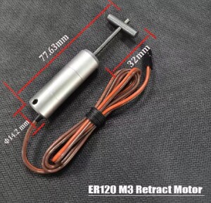 Motor Elétrico JP ER-120 M3 Eixo 34mm (Total 77.6mm)