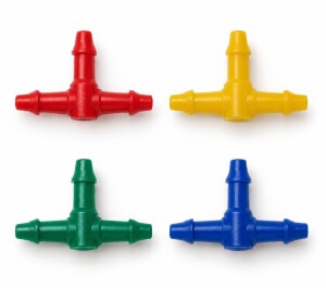 Conector T p/ Sistema de 3mm Plastico (4 Peças)